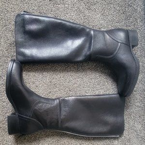 STEVE MADDEN WOMENS JASPER LEATHER ALMOND TOE KNEE HIGH RIDING BOOTS